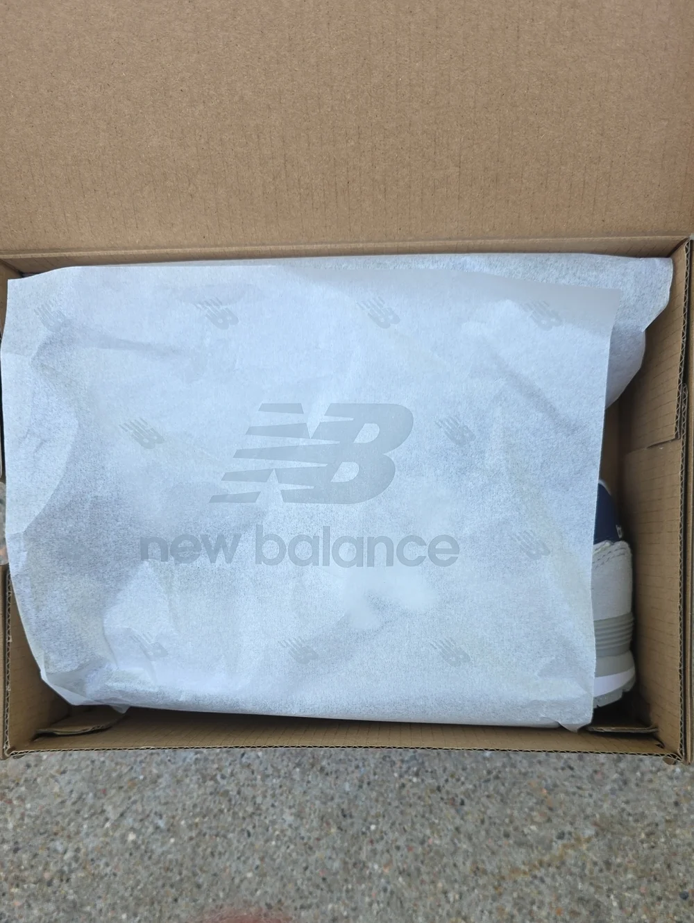 NWT New Balance 574 Grey & Blue Athletic Shoes Sneakers Size 13.5